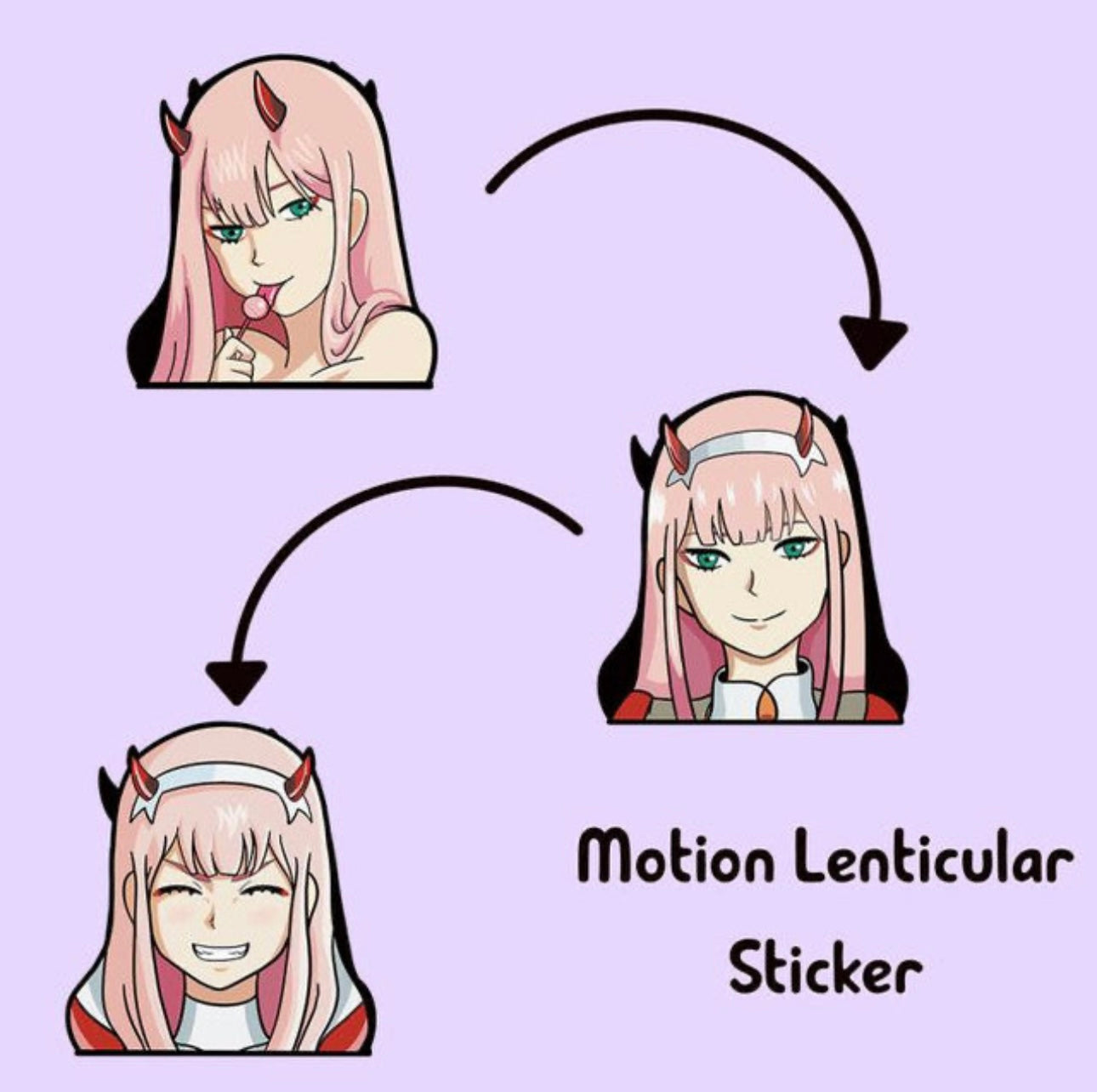 Sticker 3D ZeroTwo Phone case