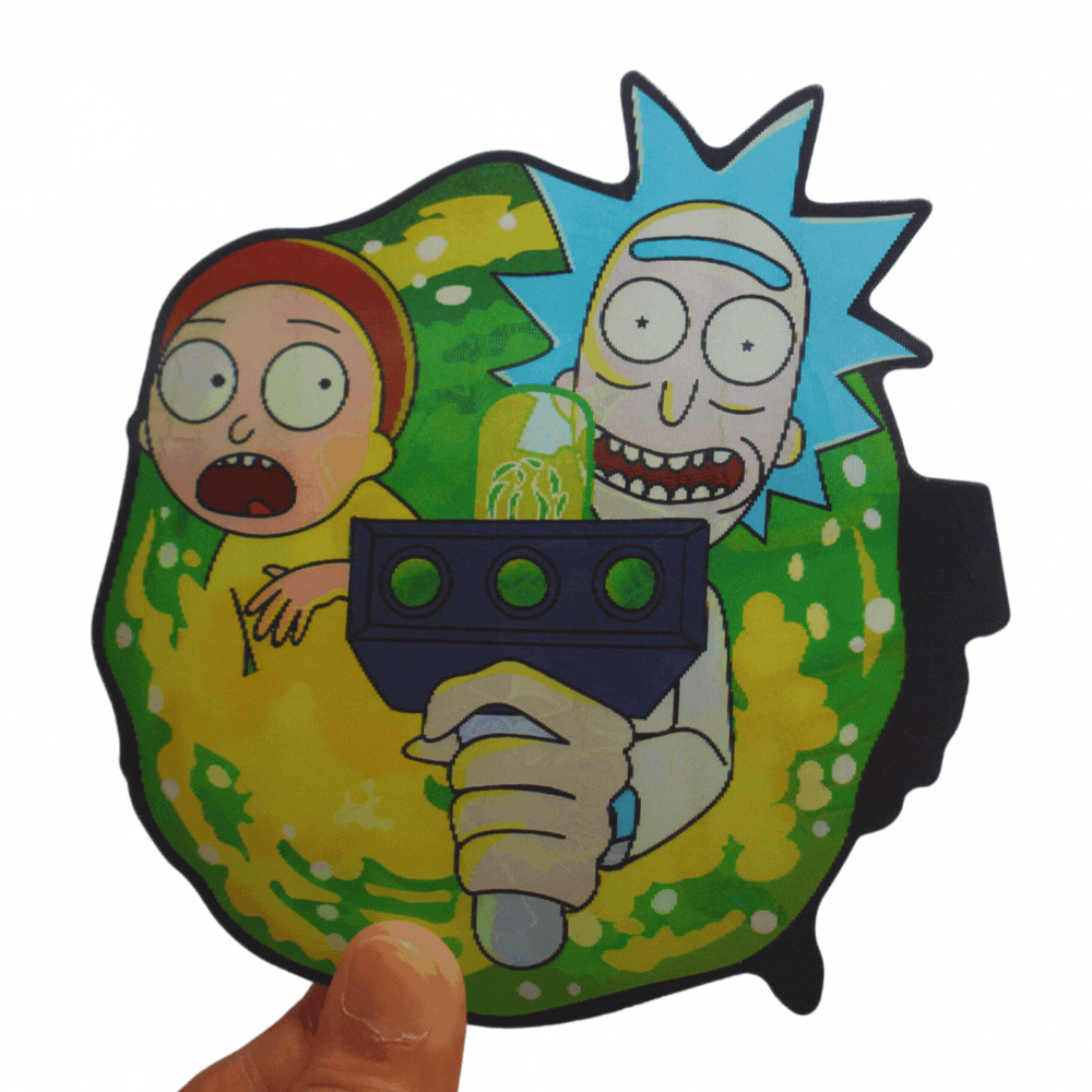 Stickers 3D Rick and Morty