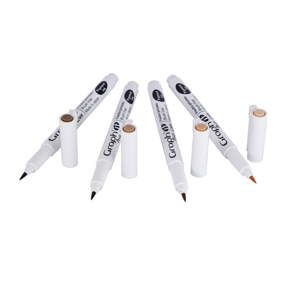 GRAPH'IT POCHETTE DE 4 BRUSH LINERS - DÉGRADÉS BRUNS