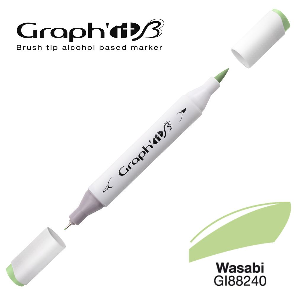 MARQUEUR BRUSH GRAPH'IT ALCOOL- WASABI 8240