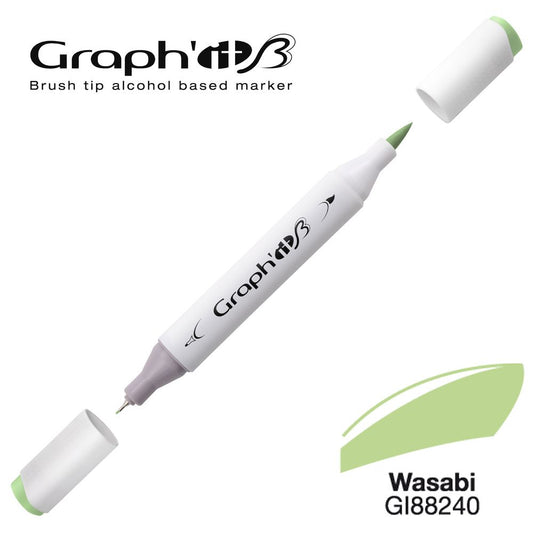 MARQUEUR BRUSH GRAPH'IT ALCOOL- WASABI 8240
