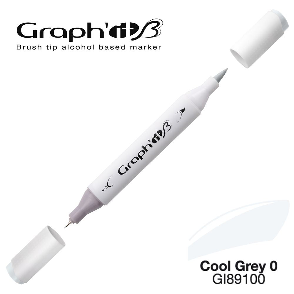 MARQUEUR BRUSH GRAPH'IT ALCOOL- COOL GREY 9100