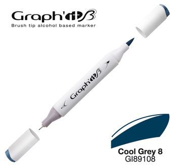 MARQUEUR BRUSH GRAPH'IT ALCOOL- COOL GREY 8 9108