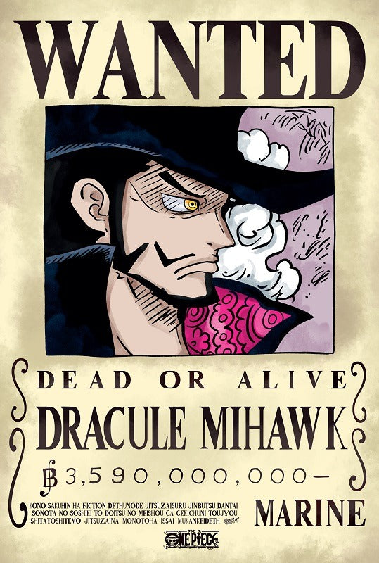Poster Wanted One Piece - Mihawk