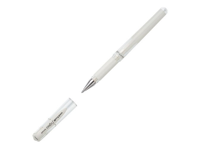 Stylo roller encre gel SIGNO Broad UM-153, blanc