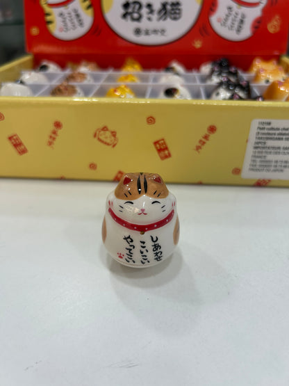 Roly-Poly Chat Porte Bonheur et Chien Shiba