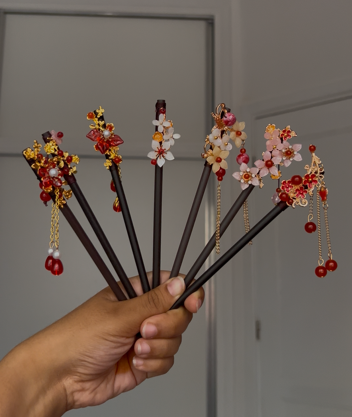 Hair pins Crimson Dynasty Collection