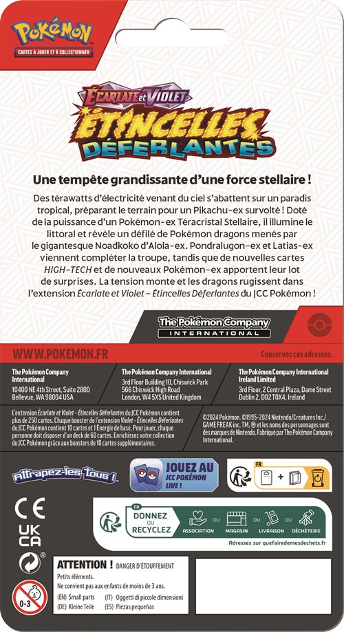 Pokémon Booster Blister EV08 Ecarlates et Violet Etincelles Déferlantes