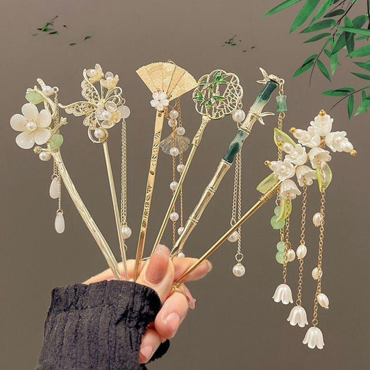 Hair pins Chinese Flowers