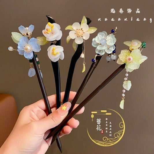 Hair pins Chinese Flowers