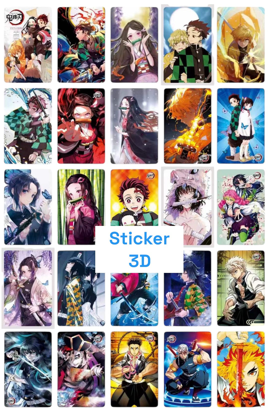 Stickers 3D Demon slayer