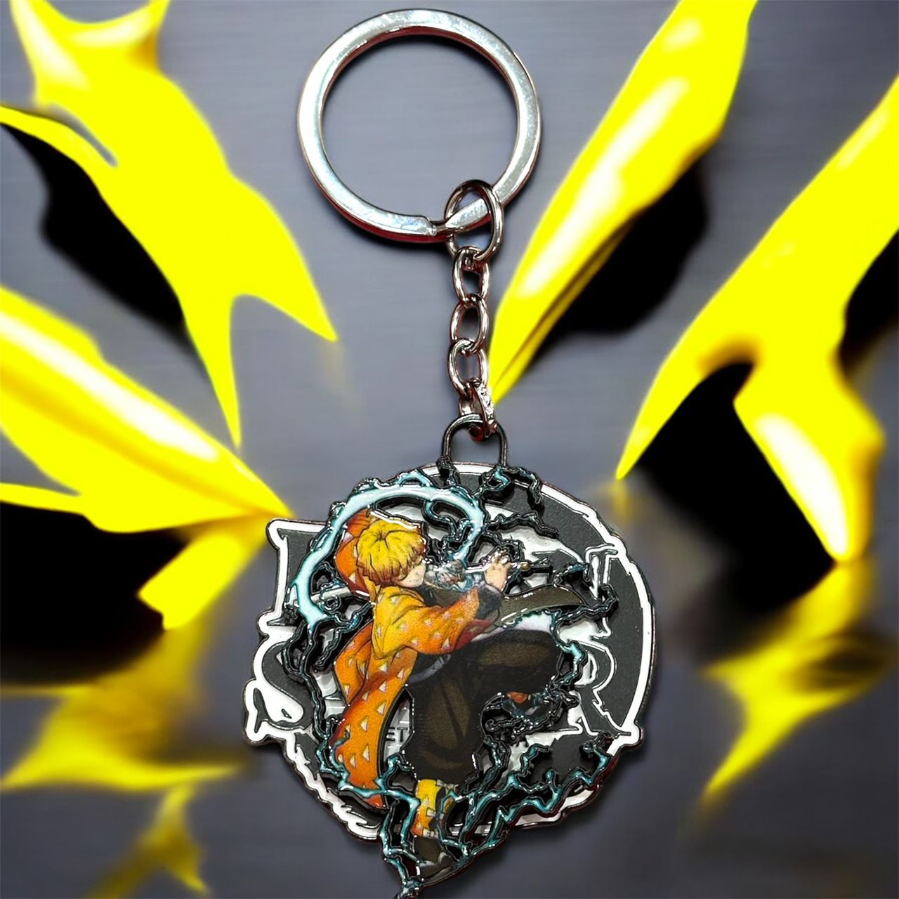 Porte Cle Metal Demon Slayer - zenitsu