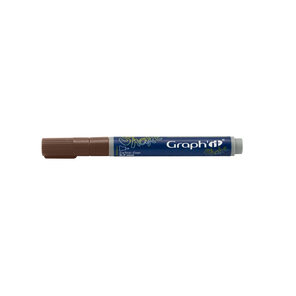 GRAPH'IT SHAKE MARQUEUR À ENCRE PIGMENTÉE POINTE EXTRA FINE - CACAO