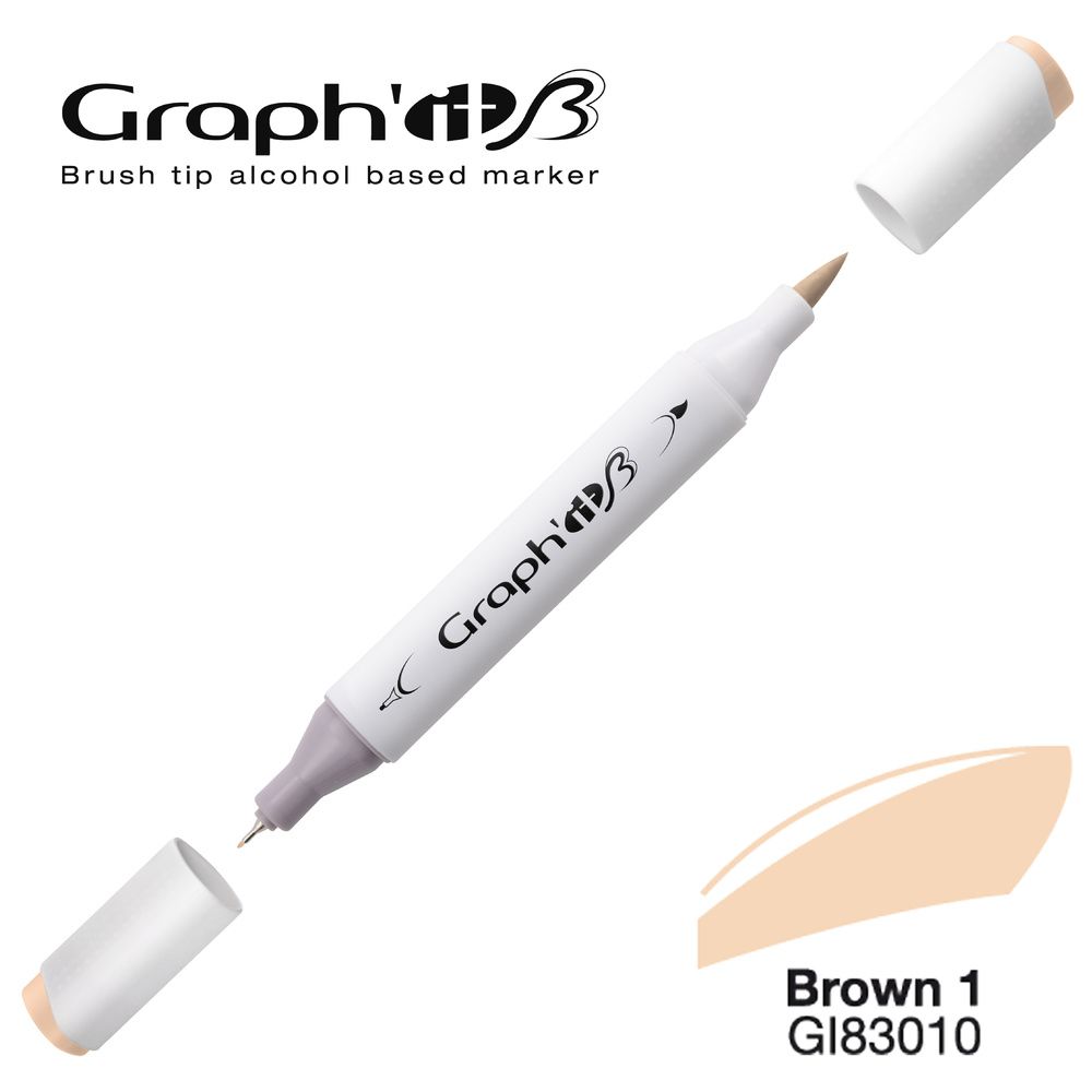 GRAPH'IT Marqueur Brush 3010 - Basic Brown 1