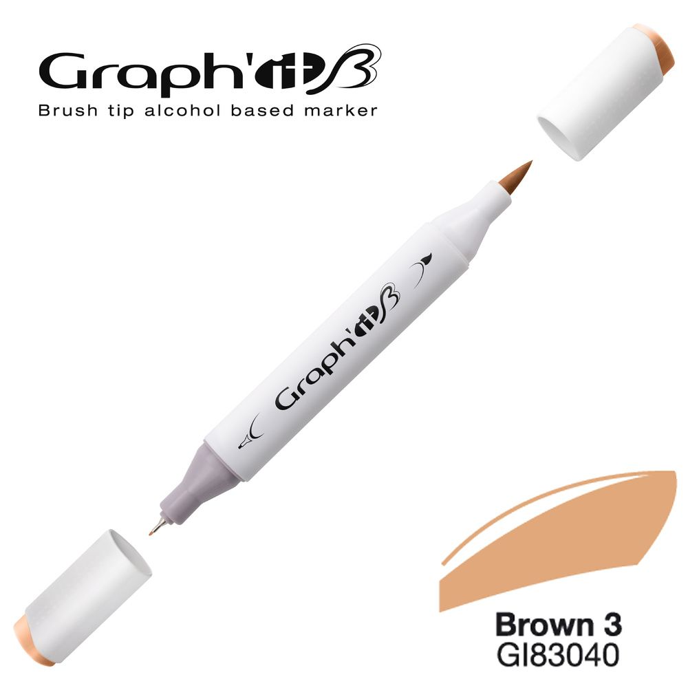 GRAPH'IT Marqueur Brush 3040 - Basic Brown 3