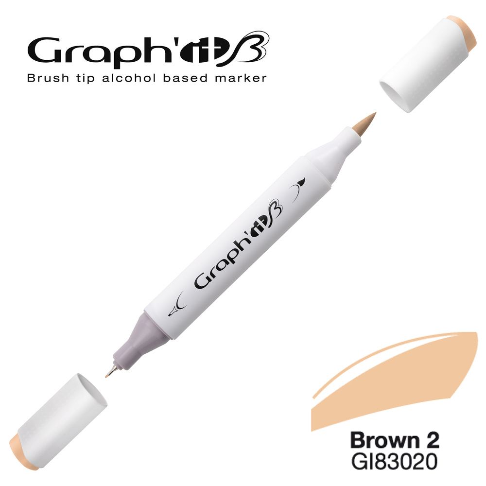 GRAPH'IT Marqueur Brush 3020 - Basic Brown 2