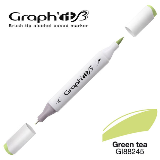 MARQUEUR BRUSH GRAPH'IT ALCOOL- GREEN TEA 8245