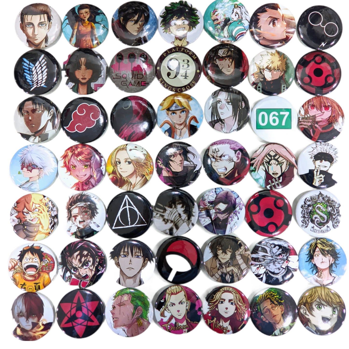 Pack Badges Anime aléatoire (10pcs)